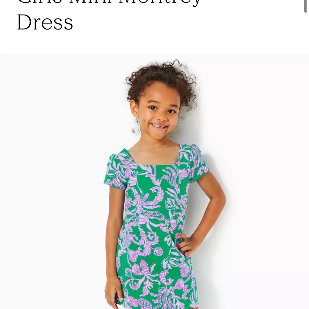 NWT Lilly Pulitzer Green and Purple Floral Dress